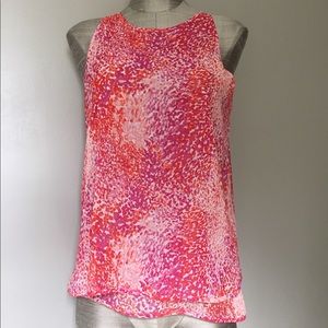 Pink Pleated Tank